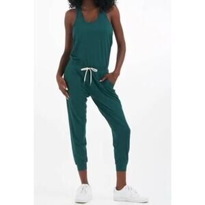 Vuori Lux Jumpsuit Jade Heather Emerald Teal Green Atheltic Women's Small 4-6
